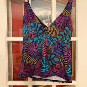 Women's Multicolor Leaf Print Top